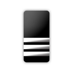 Epaulettes 3 Bar Hard Black & Gold