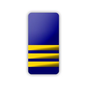Epaulettes 3-Bar Soft Navy & Gold Velcro