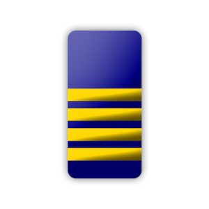 Epaulettes 4-Bar Soft Navy & Gold Velcro
